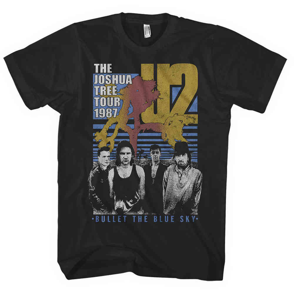 U2 - Bullet The Blue Sky Heren Tshirt - Zwart